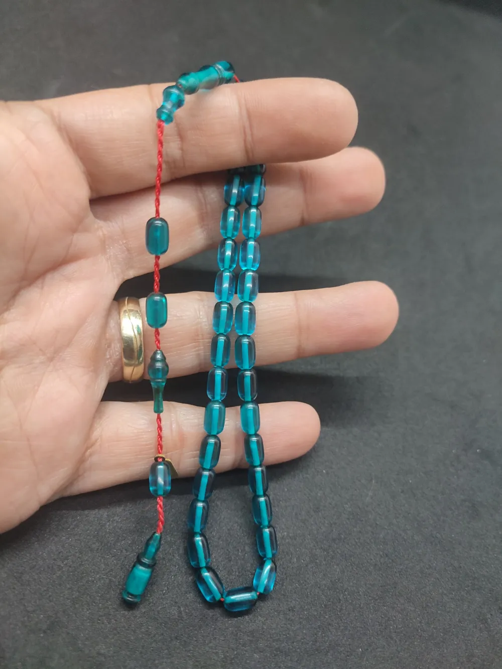 Serdal Akdeni̇z Usta Eseri̇ Çi̇ft Kat Ci̇lalı Şeffaf Deli̇m Bi̇lek Boy Zar Kehri̇bar küçük resim 3