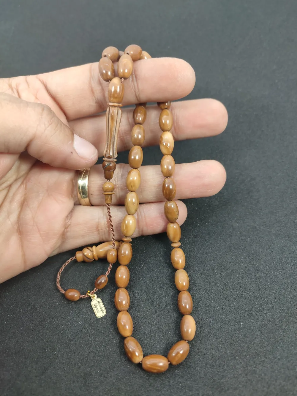 Mustafa Uysal Usta Eseri̇ İmame Hi̇tame Kalem Oyma  Naturel Kuka küçük resim 5