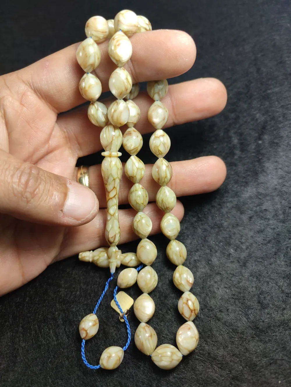 Hakan Kaya Usta İşi̇ İmzalı Mühürlü İri̇ Boy Fransız  Galali̇t küçük resim 5