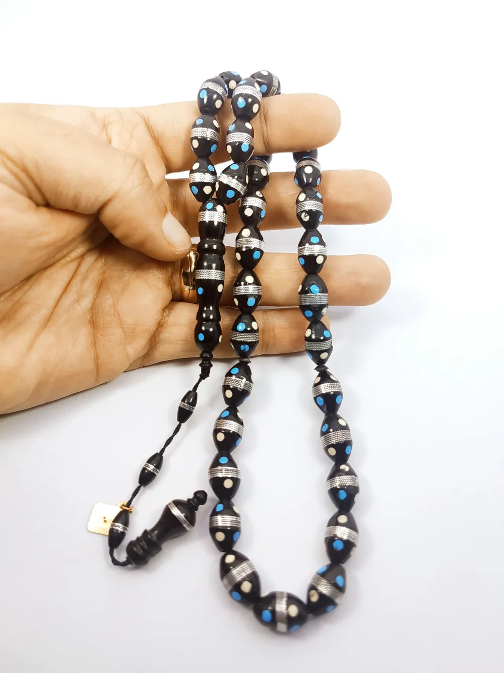 İskeçeli̇ Cemi̇l Usta Eseri̇ 925 Ayar Gümüş Sarmal Fi̇ruze Kombi̇nli̇ Kuka küçük resim 5