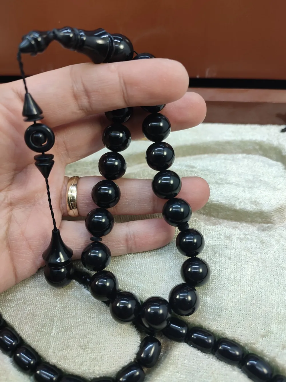 Abdullah Günay Usta Eseri̇ Cevi̇z Ağacı Gömme Kutulu 3'Lü Has Erzurum Oltu Seti̇ küçük resim 3