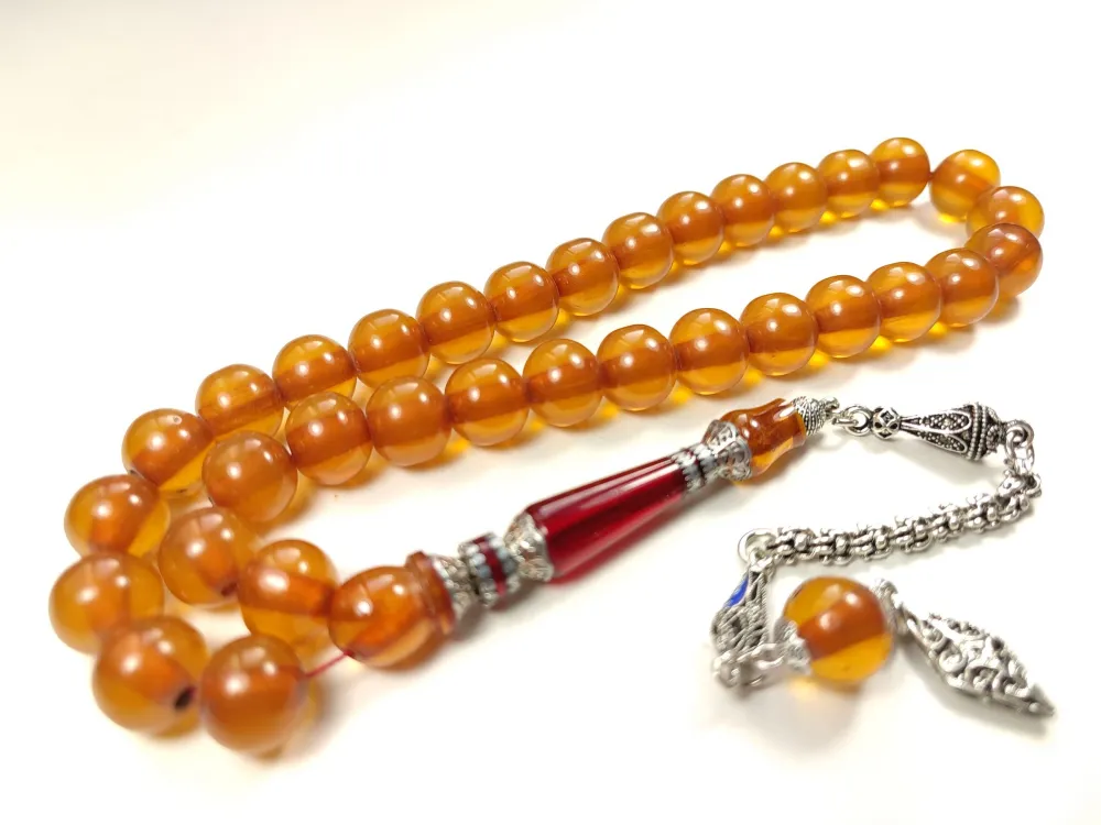 925 Ayar Gümüş Nakkaş İmame Sıkma Kehri̇bar küçük resim 2