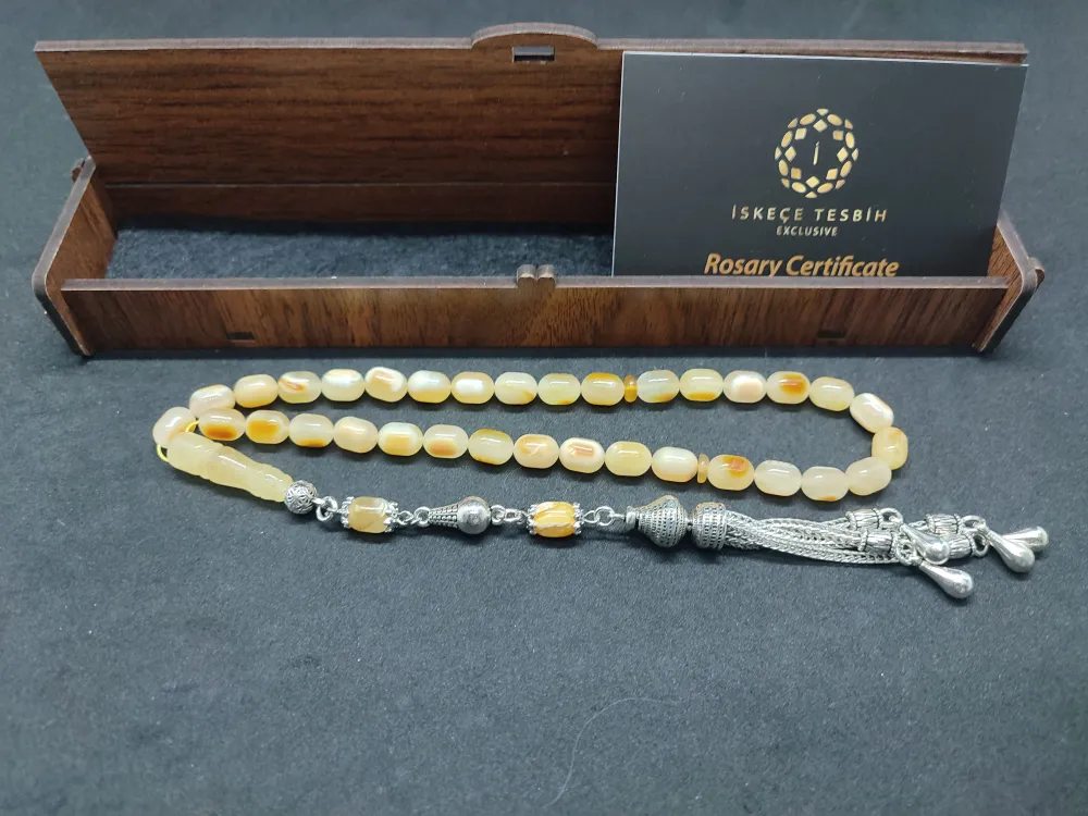 Ahşap Kutulu  6.25 Gr. Gümüş Püsküllü 13.75 Gr. Rus Kaya Damla küçük resim 2