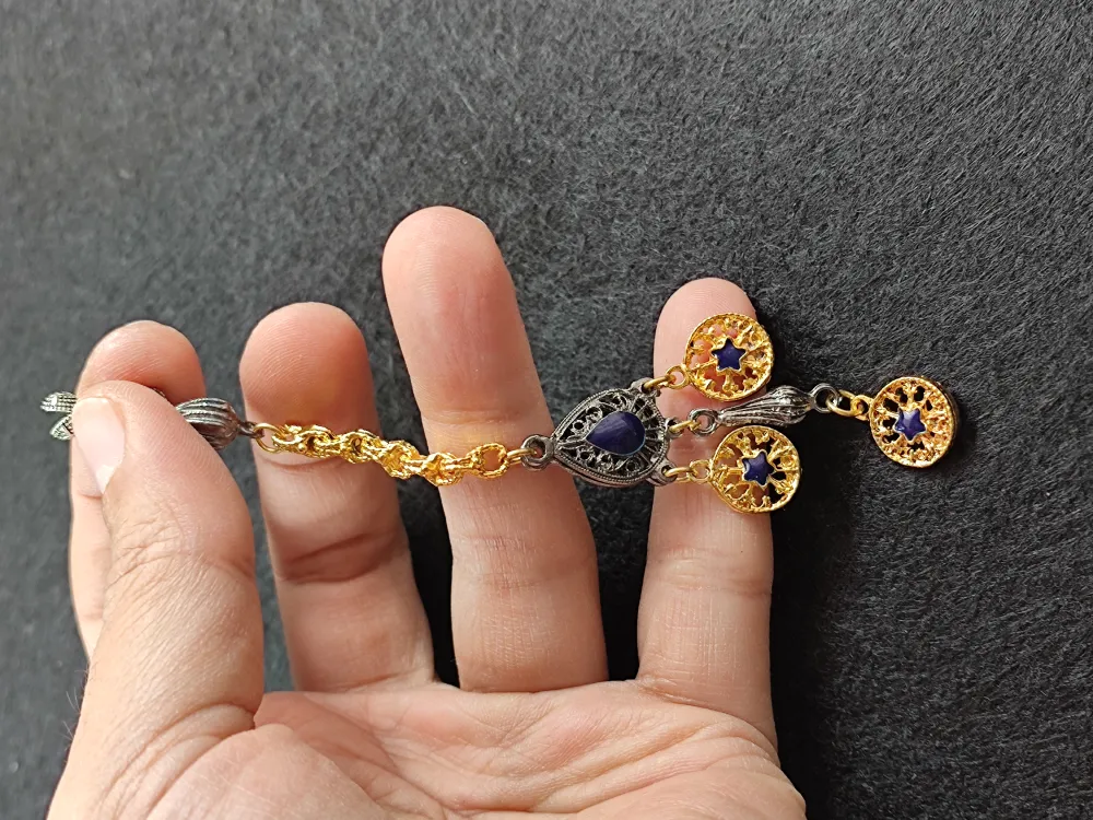 Usta İşçi̇li̇kli̇ Gümüş Kaplama Tesbi̇h Püskülü