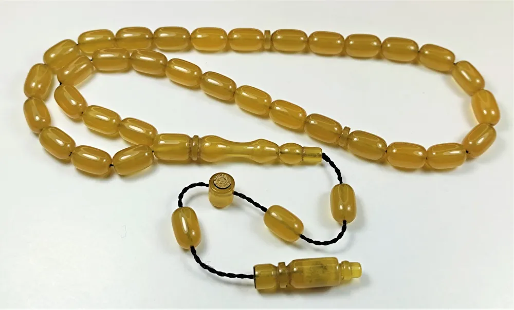 Mehmet Sancaktar Usta İşi̇ İmzalı Mühürlü Sıkma Kehri̇bar