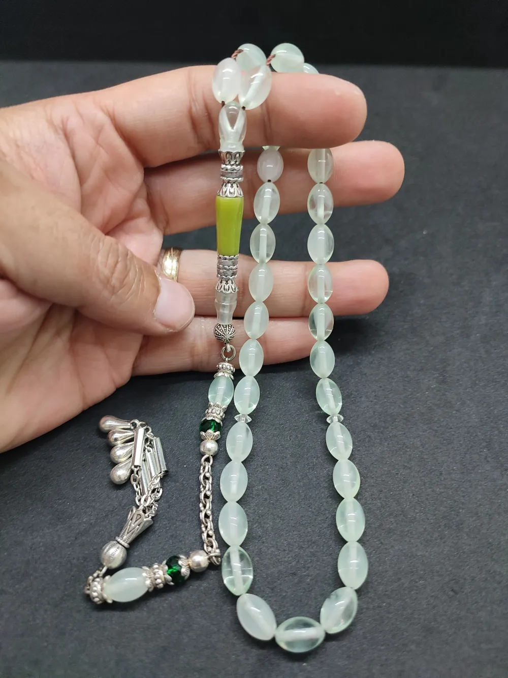 Şevket Alkan Usta Eseri̇ Gümüş Nakkaş İşlemeli̇ Ateş-İ Kehri̇bar küçük resim 5