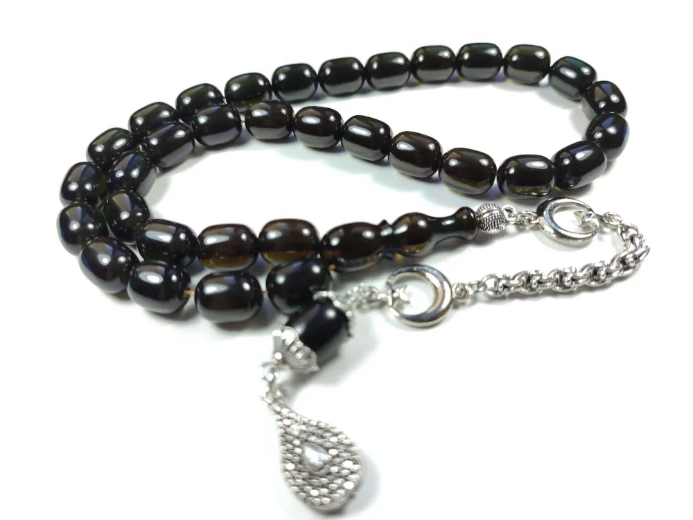 Alman Gümüş Püskül Kombi̇nli̇ Sıkma Kehri̇bar küçük resim 2