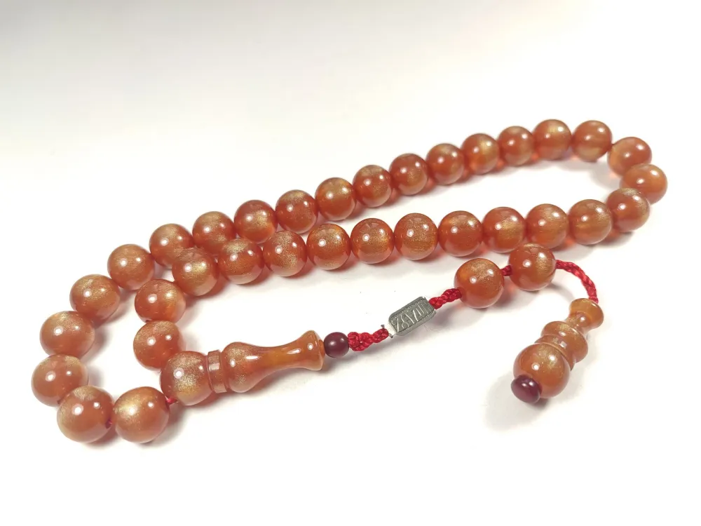 Mahmud Zeyzun Usta İşi̇ İmzalı (İmzası Gümüştür) Multi̇ Color Sıkma Kehri̇bar