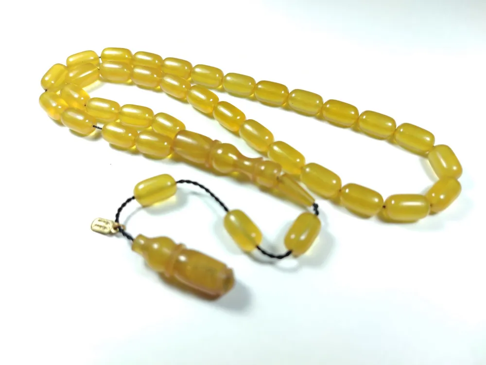 Mehmet Mercan Usta İşi̇ İmzalı Mühürlü Sıkma Kehri̇bar küçük resim 2