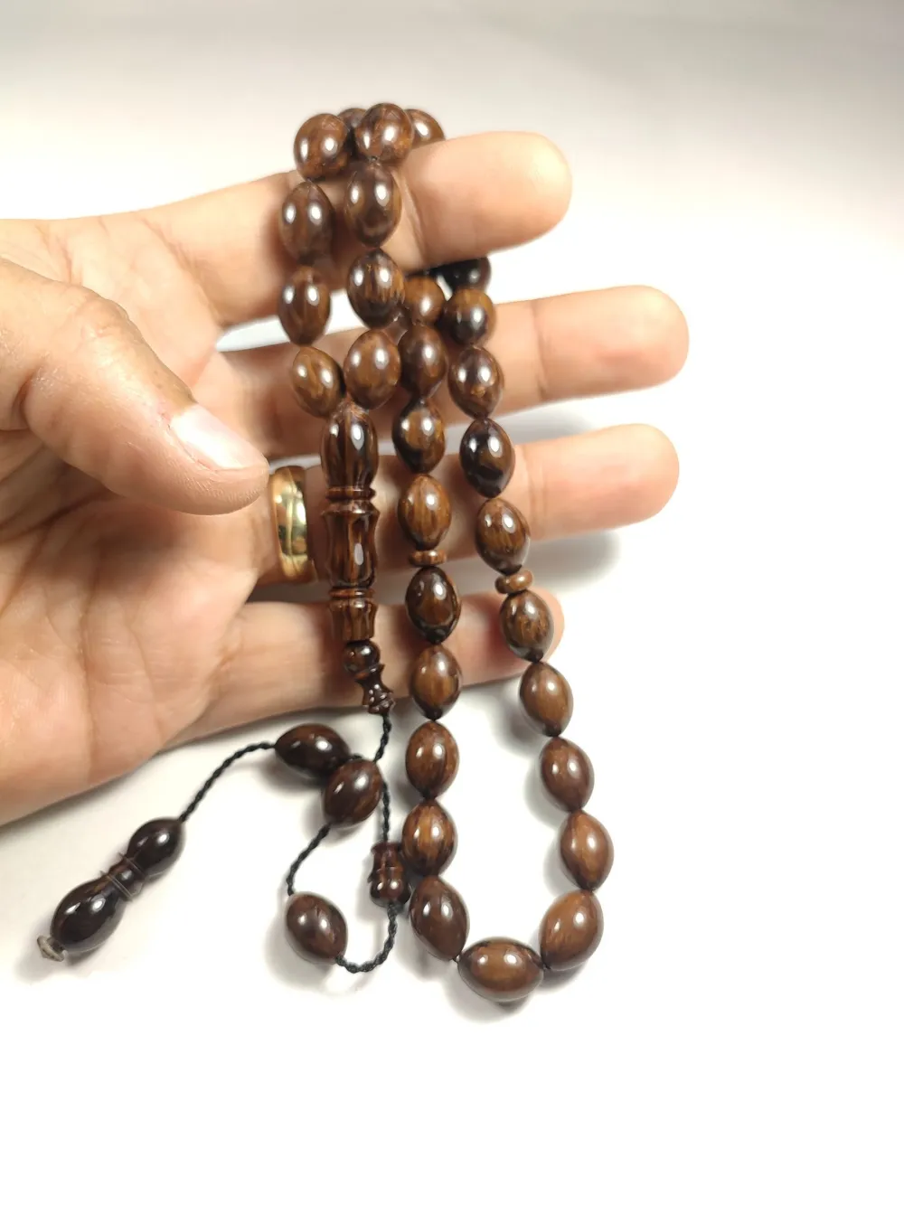 Emi̇na Ri̇şvani̇ Usta İşi̇ İmzalı Sıkma Kehri̇bar küçük resim 5