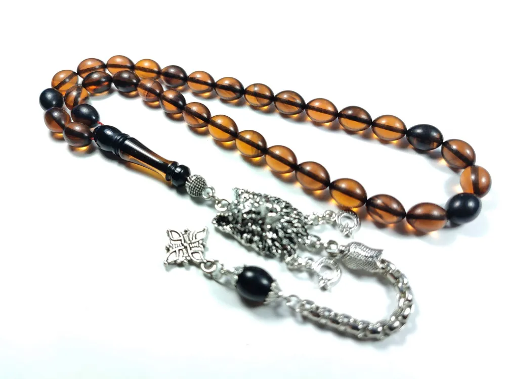 Kurt Başlı Alman Gümüş Püskül Kombi̇nli̇ 0.6 Deli̇m Sıkma Kehri̇bar küçük resim 3