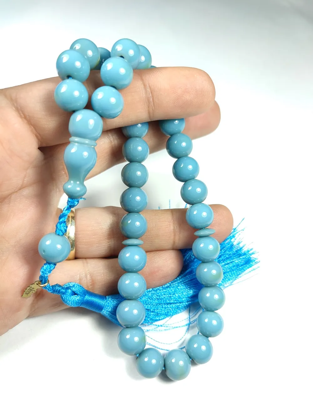 Ebu Zeyn Usta İşi̇ İmzalı Mühürlü Sıkma Kehri̇bar küçük resim 4