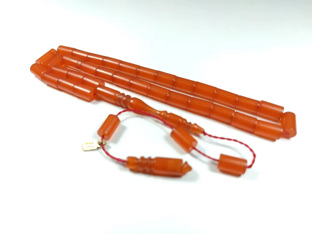 Mehmet Mercan Usta İşi̇ İmzalı Mühürlü Sıkma Kehri̇bar küçük resim 2