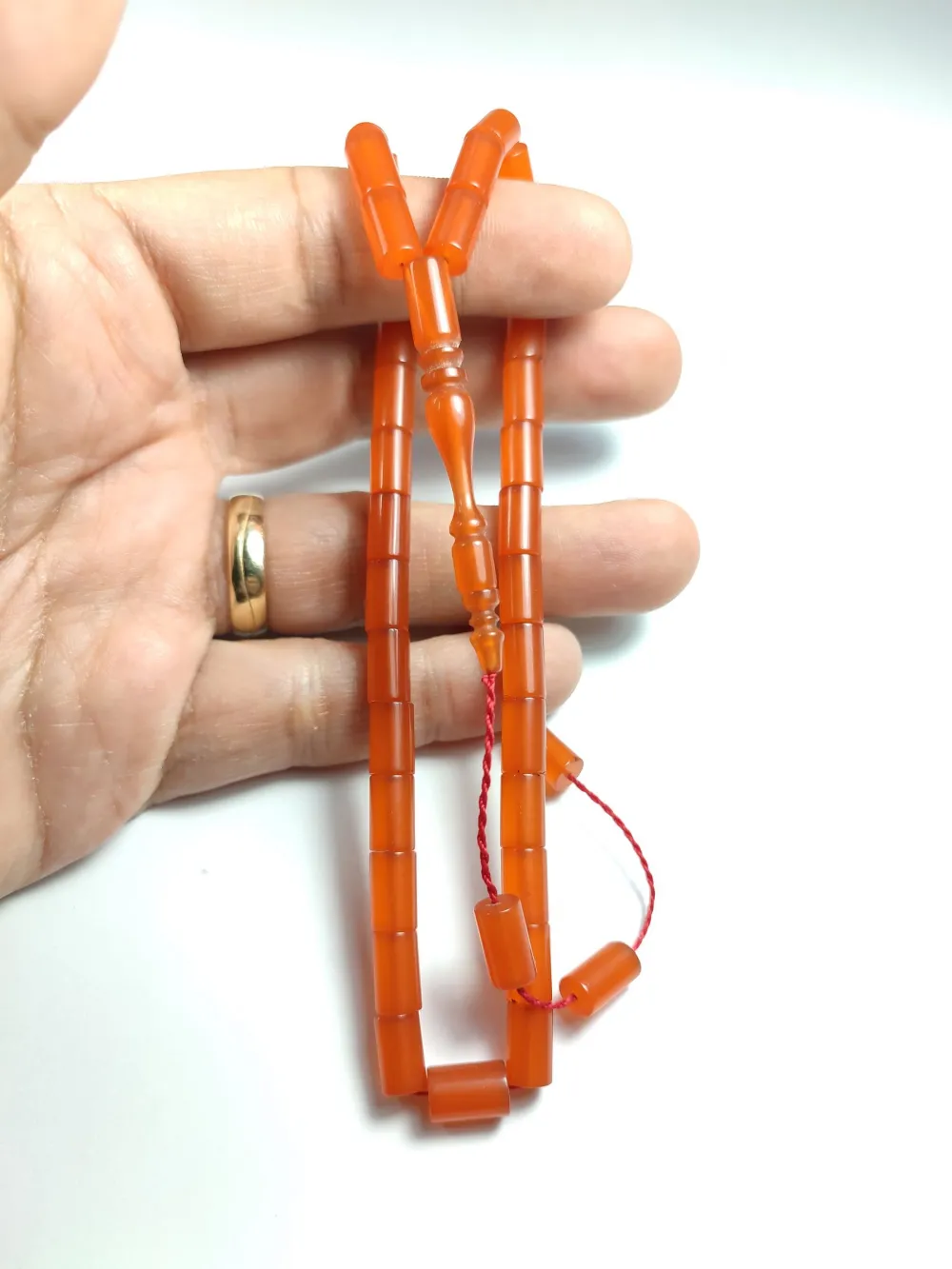 Mehmet Mercan Usta İşi̇ İmzalı Mühürlü Sıkma Kehri̇bar küçük resim 5