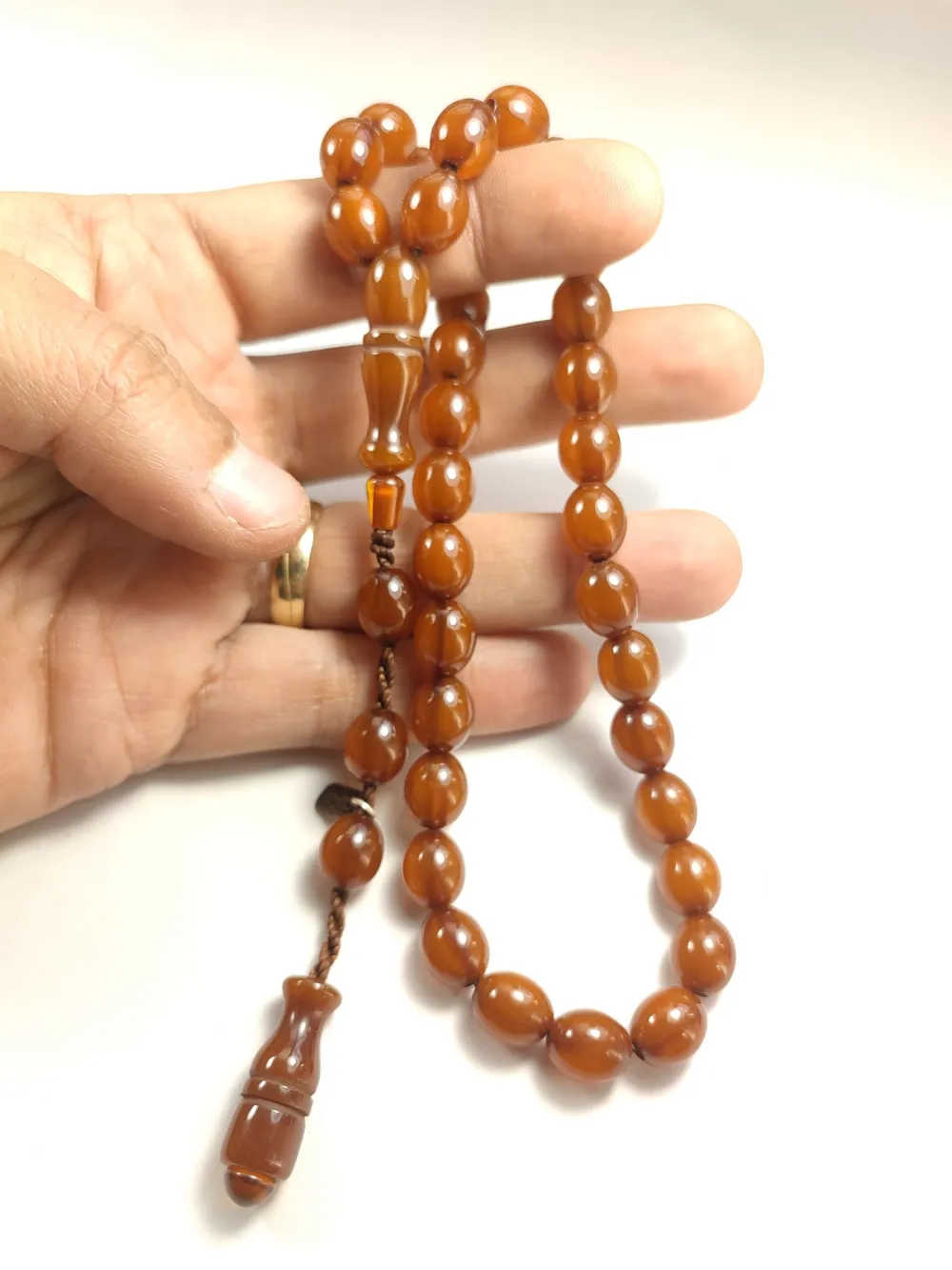 Muhammed Dabbas Usta İşi̇ İmzalı Sıkma Kehri̇bar küçük resim 5