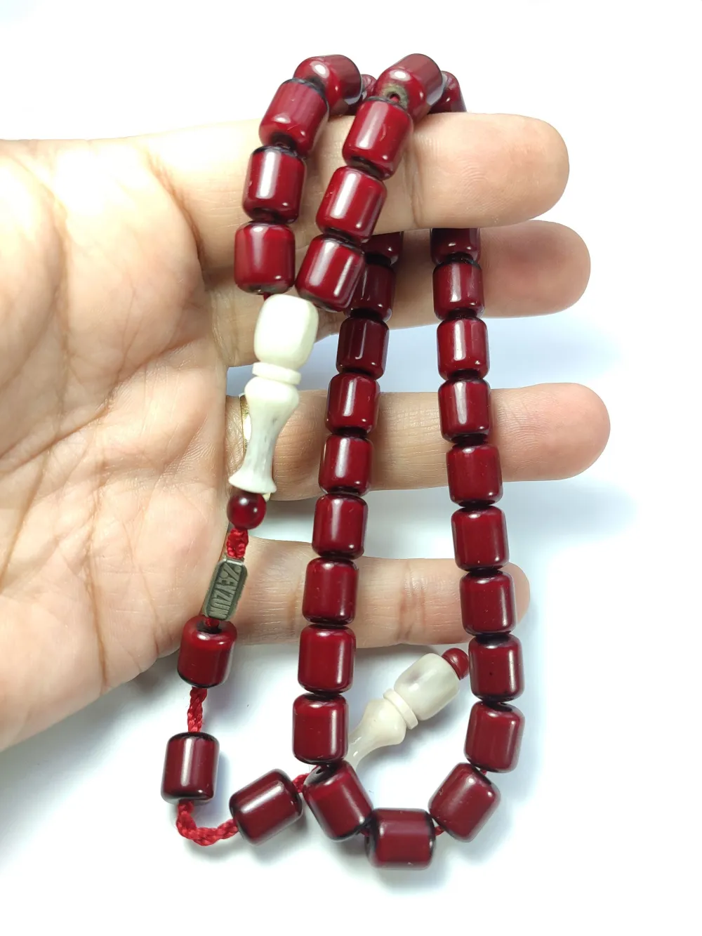 Mahmud Zeyzun Usta İşi̇ İmzalı (İmzası Gümüştür) Sıkma Kehri̇bar küçük resim 4