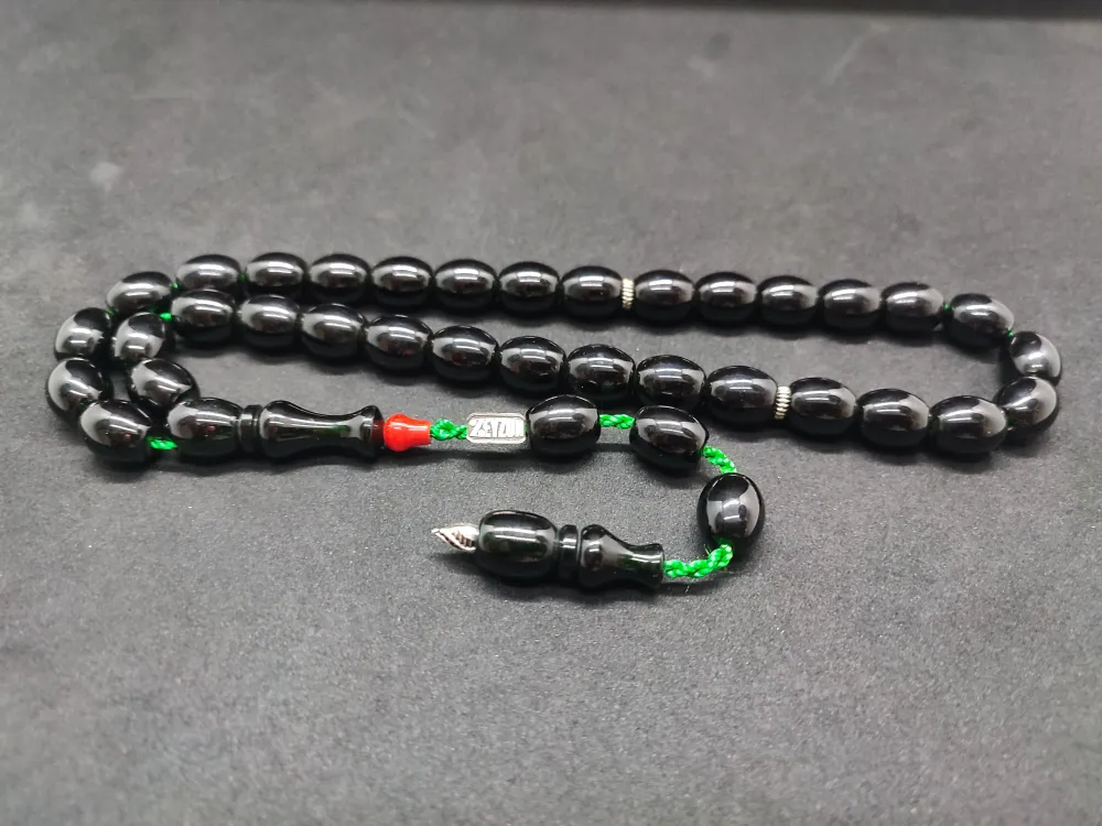 Zeyzun Usta Eseri̇ Di̇k Damar (İmza Çi̇vi̇ Ara Pulları Gümüş) Sıkma Kehri̇bar küçük resim 3