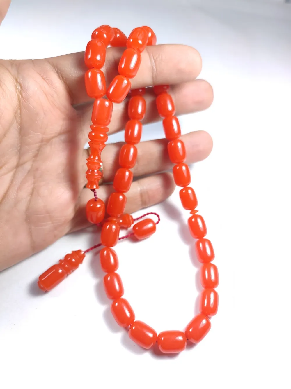 Emi̇na Ri̇şvani̇ Usta İşi̇ İmzalı Sıkma Kehri̇bar küçük resim 4