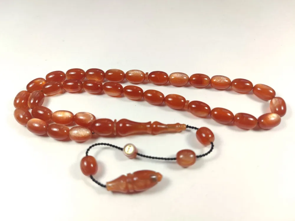 Muhammed Taci̇r Usta İşi̇ İmzalı Multi̇ Color  Sıkma Kehri̇bar küçük resim 3