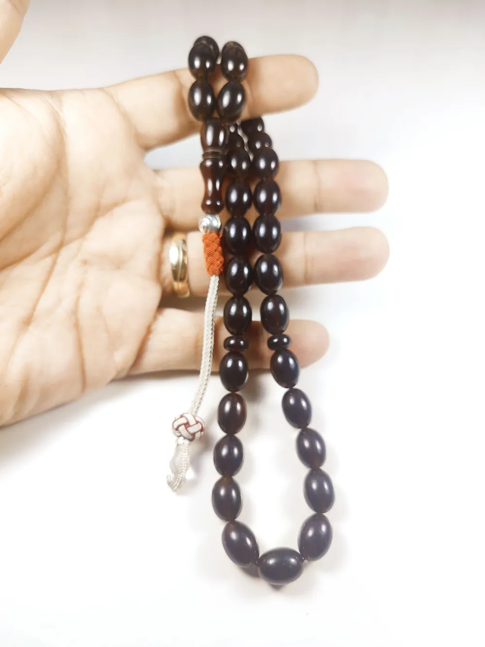 Darabacı Abdullah Usta Eseri̇ Trabzon Kazazi̇ye Püskül 3 Kat Ci̇lalı Sıkma Kehri̇bar küçük resim 4