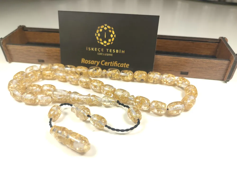 Ari̇f Baran Usta Eseri̇ Özel Kutulu Yoğun Altın Parçacıklı Ateş Kehri̇bar küçük resim 3