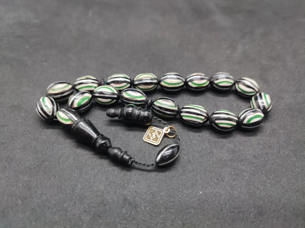 Hali̇l Hi̇lmi̇ Usta Eseri̇ Malahi̇t İşlemeli̇ Düşük Ayar Gümüş Yarmalı Maskot Kuka küçük resim 3