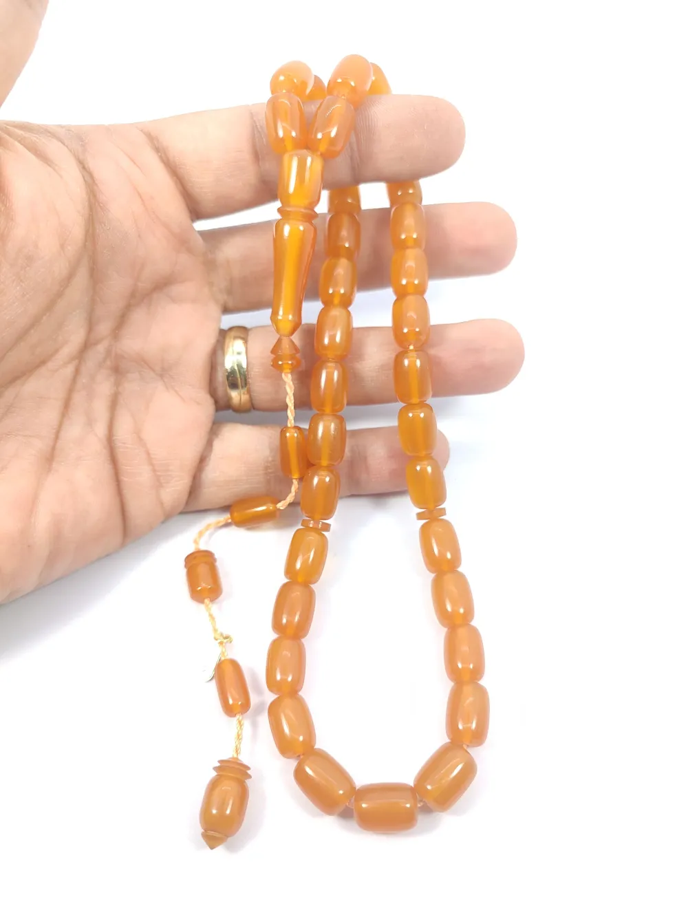 Hayyani̇ Usta İşi̇ İmzalı Rengi̇n Zi̇rvesi̇ Sıkma Kehri̇bar küçük resim 4