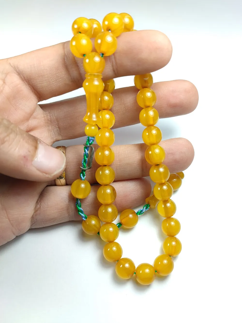 Mahmud Zeyzun Usta İşi̇ İmzalı (İmzası Gümüştür) Sıkma Kehri̇bar küçük resim 5