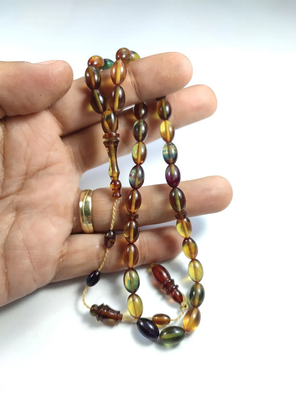 Junai̇d Hasan Usta İşi̇ İmzalı Sıkma Kehri̇bar küçük resim 2