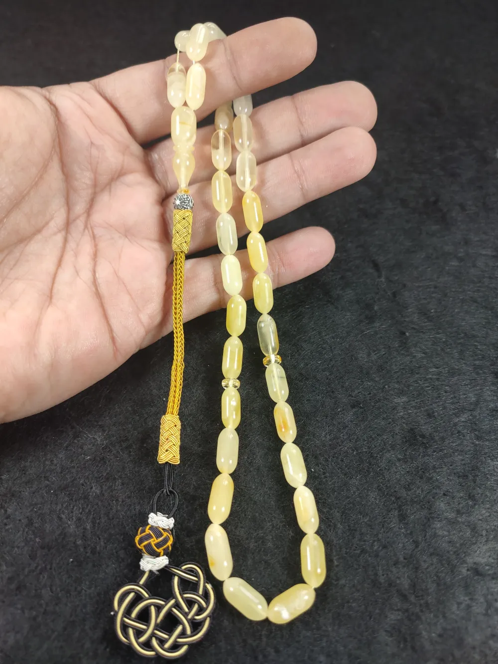 Trabzon Kazaz Püsküllü 13.90 Gr. Orji̇nal Krali̇çe Baltık Kaya Damla Kehri̇bar küçük resim 4