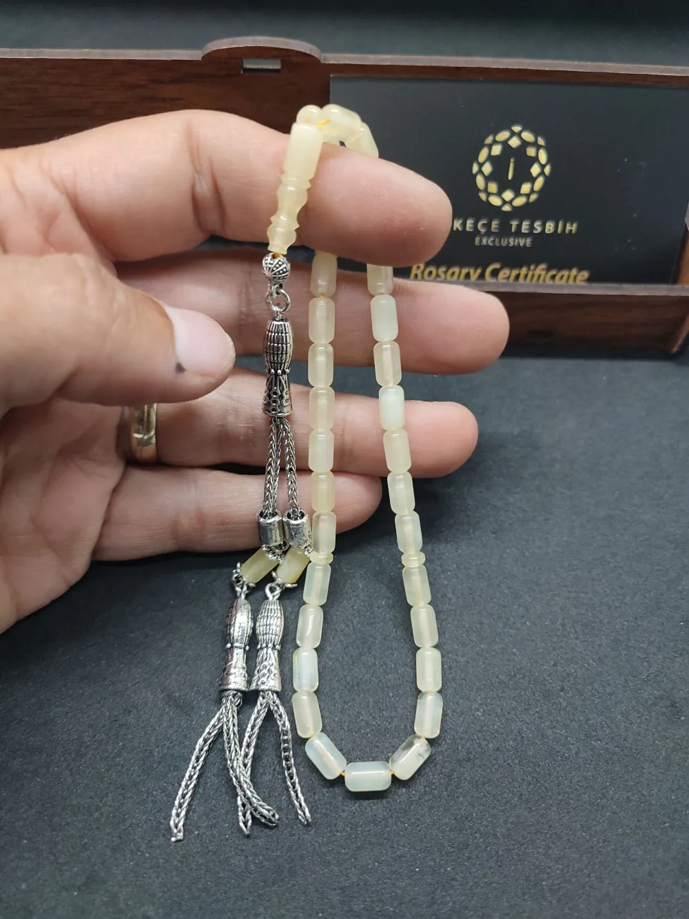 Ahşap Kutulu  Gümüş Püsküllü 7.30 Gr. Rus Kali̇ngrad Kaya Damla küçük resim 5