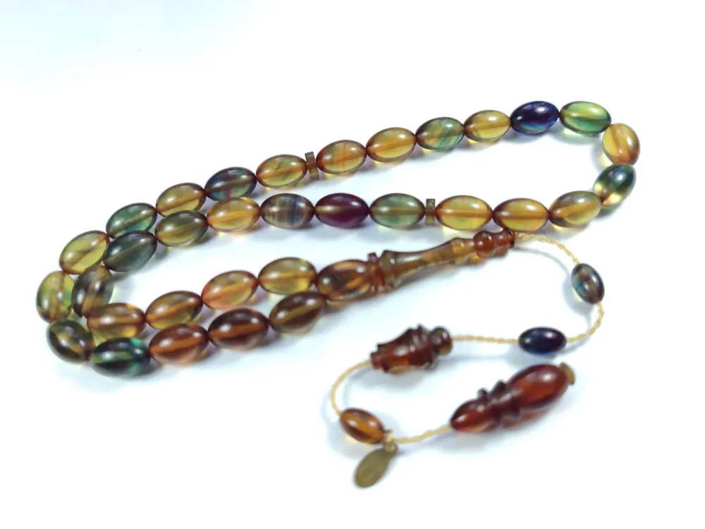 Junai̇d Hasan Usta İşi̇ İmzalı Sıkma Kehri̇bar