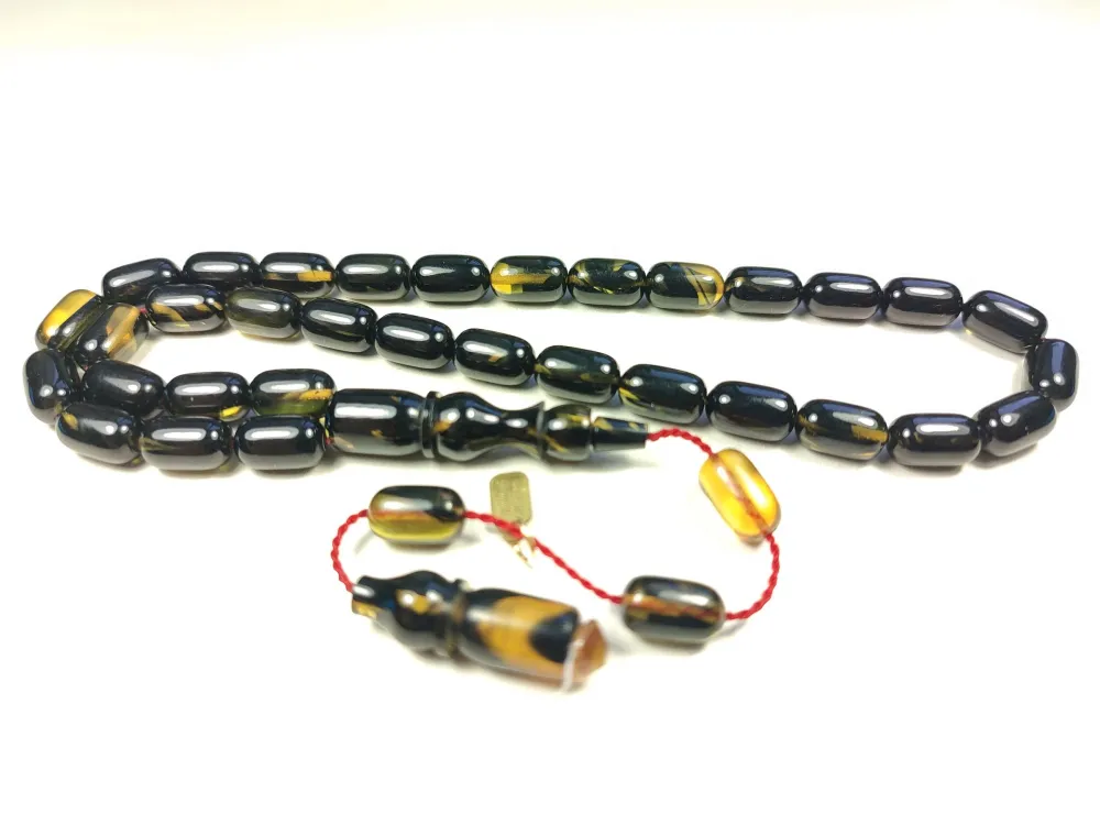 Mehmet Mercan Usta Eseri̇ İmzalı Aykırı Renk Sıkma Kehri̇bar küçük resim 2