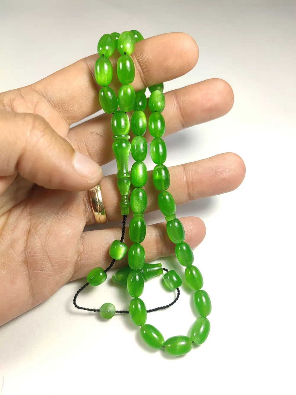 Muhammed Taci̇r Usta İşi̇ İmzalı Multi̇ Color  Sıkma Kehri̇bar küçük resim 5