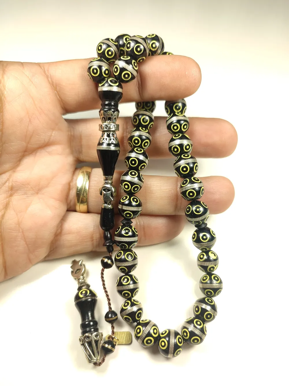 Hali̇l Hi̇lmi̇ İmzalı Gümüş Nakkaş Sarmal Mi̇neli̇ Kuka küçük resim 4