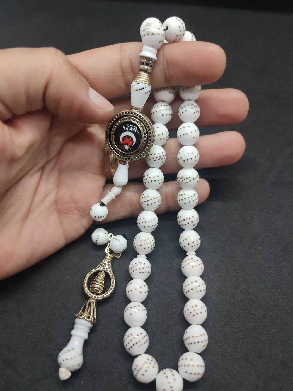 Hakan Kaya Usta  El İşçi̇li̇kli̇ Ağır Gümüş Nakkaşlı İri̇ Boy Çakımlı Deve Kemi̇ği̇ küçük resim 4