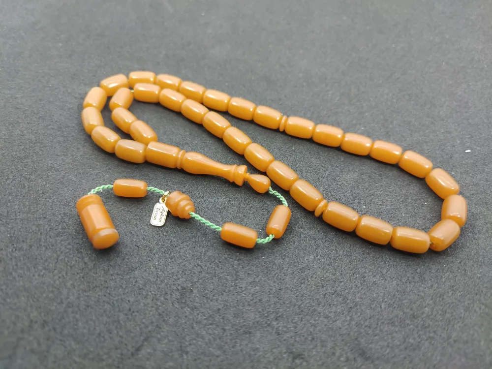 Ayhan Turan Usta Eseri̇ Eski̇ Malzeme Di̇nlendi̇ri̇lmi̇ş Alman Faturan Tesbi̇h küçük resim 2