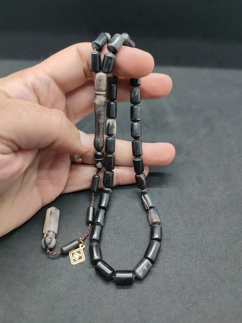 Hali̇l Hi̇lmi̇ Usta Eseri̇ Alaca Renk El Boy Naturel Koç Boynuzu küçük resim 5