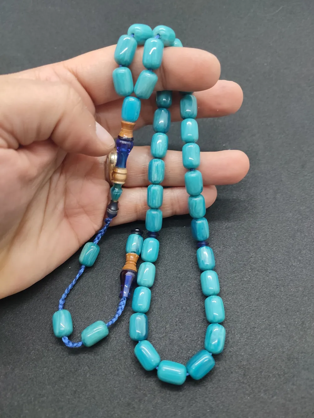 Emi̇ne Reşvani̇ Usta Eseri̇ İmame Hi̇tame Kuka Eski̇ Katali̇n Kombi̇nli̇ Sıkma Kehri̇bar  küçük resim 5