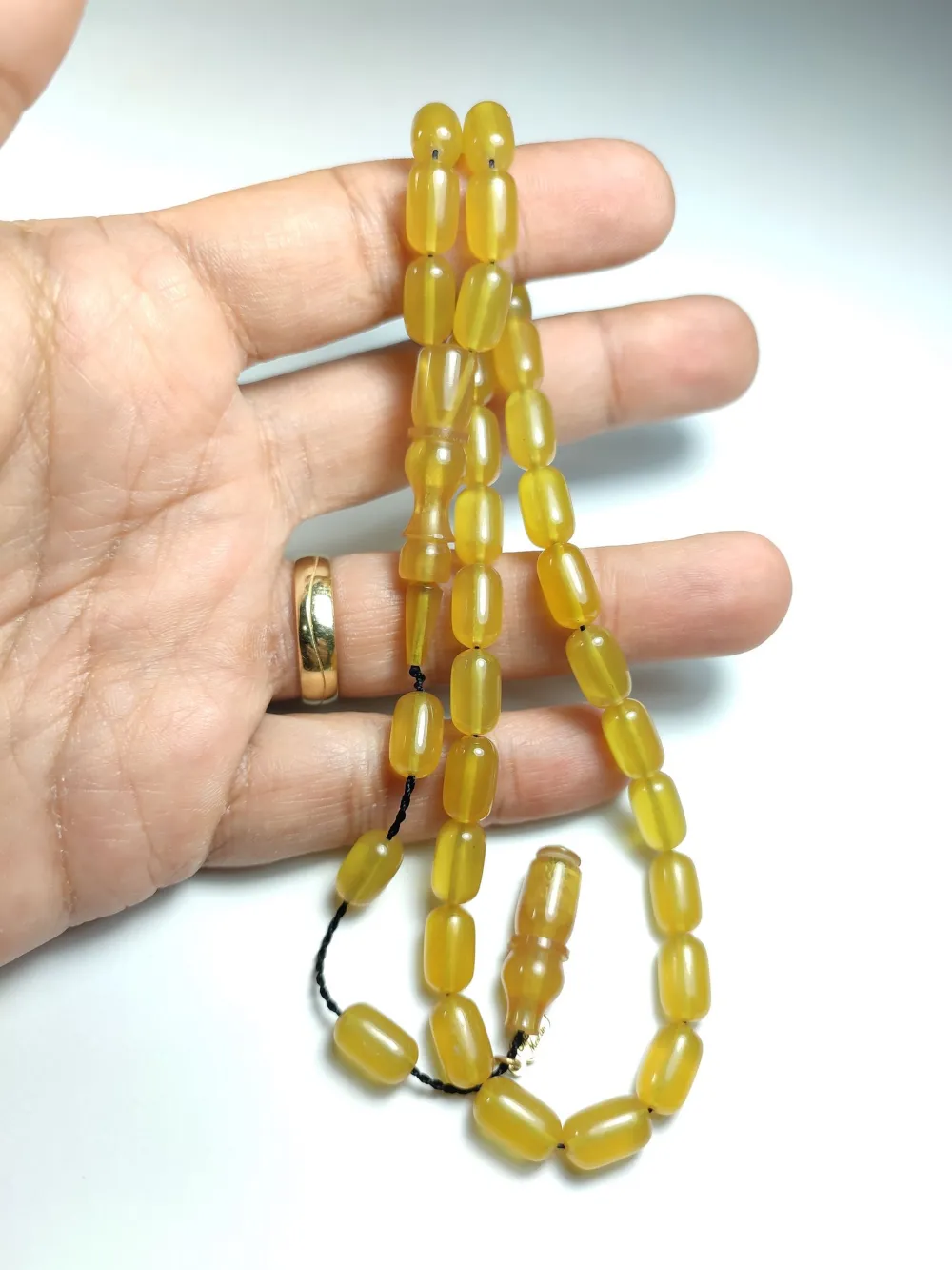 Mehmet Mercan Usta İşi̇ İmzalı Mühürlü Sıkma Kehri̇bar küçük resim 5