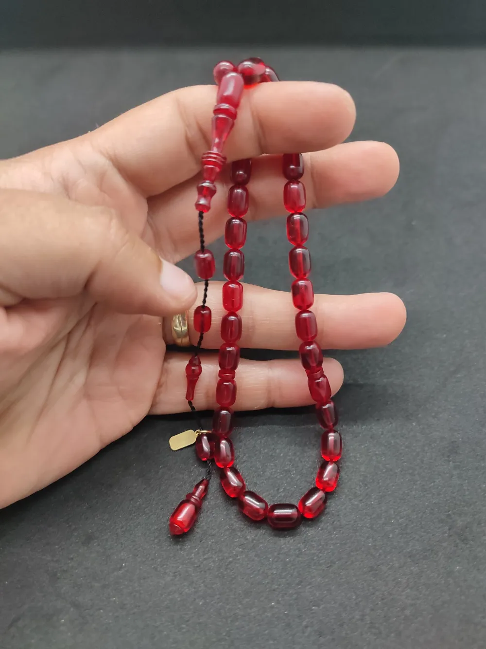 Furkan Gül Usta Eseri̇ El Boy İmame Halkalı Yemen Zar Kehri̇bar küçük resim 5