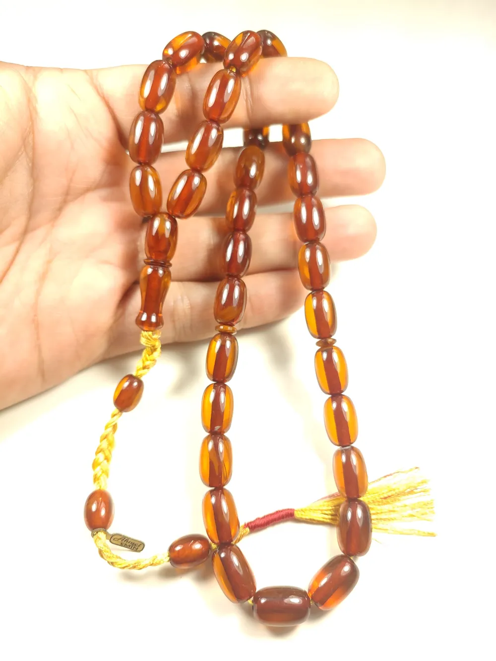 Ahmet Emi̇n Usta Eseri̇ Eski̇ Usul Kat Kat İpe Di̇zi̇lmi̇ş Kuru Torna Objeden Katali̇n  küçük resim 4