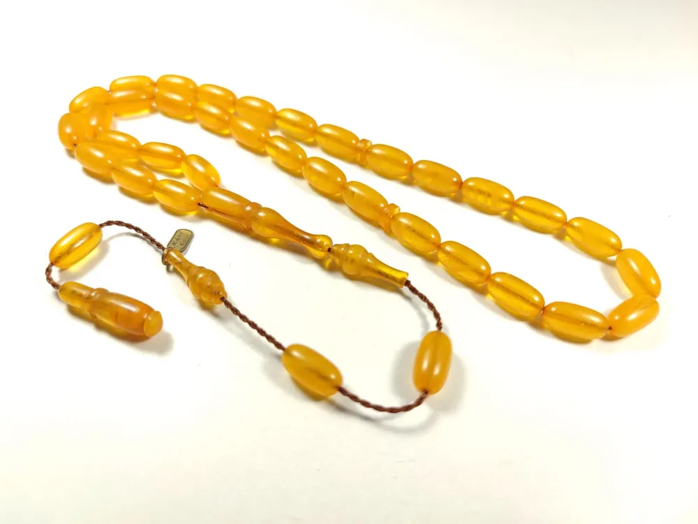 Mehmet Mercan Usta İşi̇ İmzalı Mühürlü Sıkma Kehri̇bar küçük resim 3