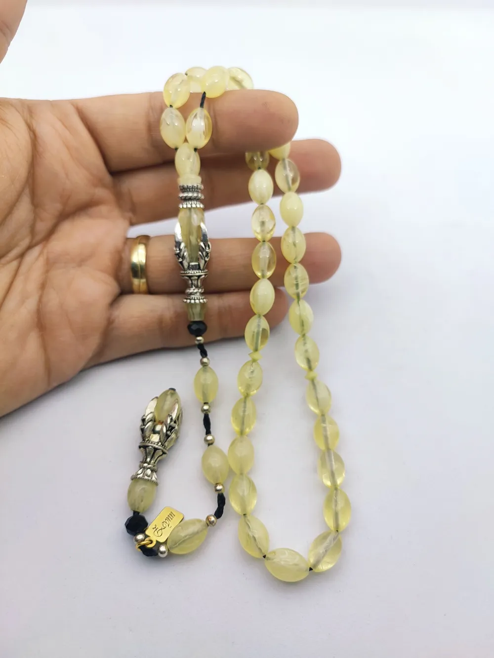 Zeyn Usta Eseri̇ Gümüş Nakkaş İmame Pençe Model Sıkma Kehri̇bar küçük resim 5