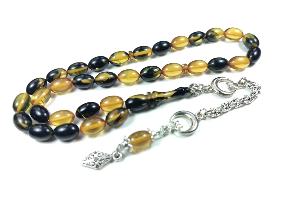 Alman Gümüş Püskül Kombi̇nli̇ Sıkma Kehri̇bar