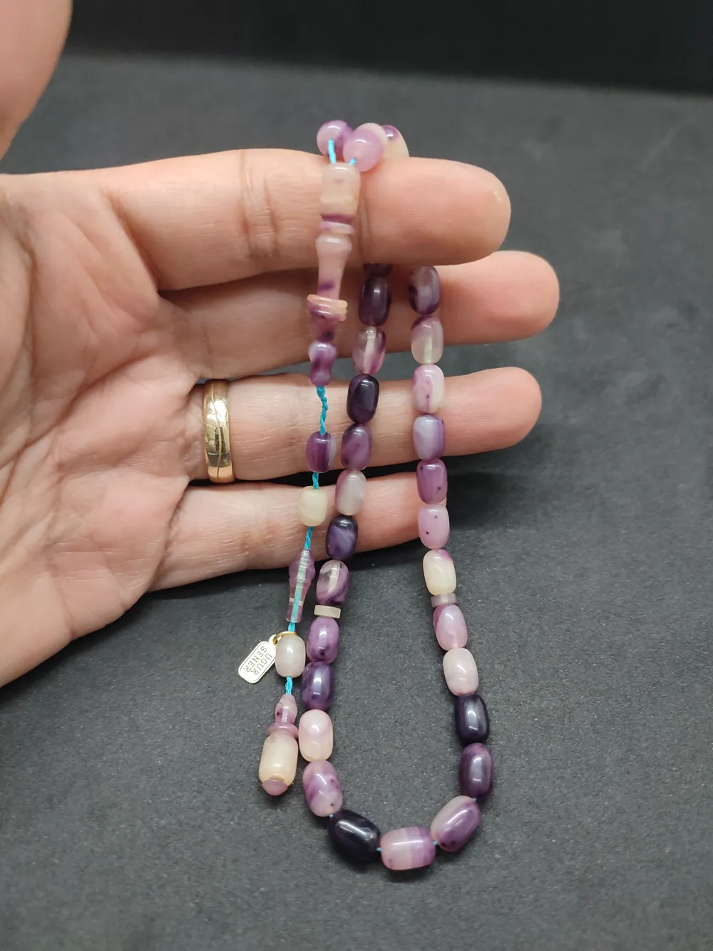 Uğur Şener Usta Eseri̇ İmame Halkalı Çi̇ft Kat Ci̇lalı Sıkma Kehri̇bar küçük resim 4