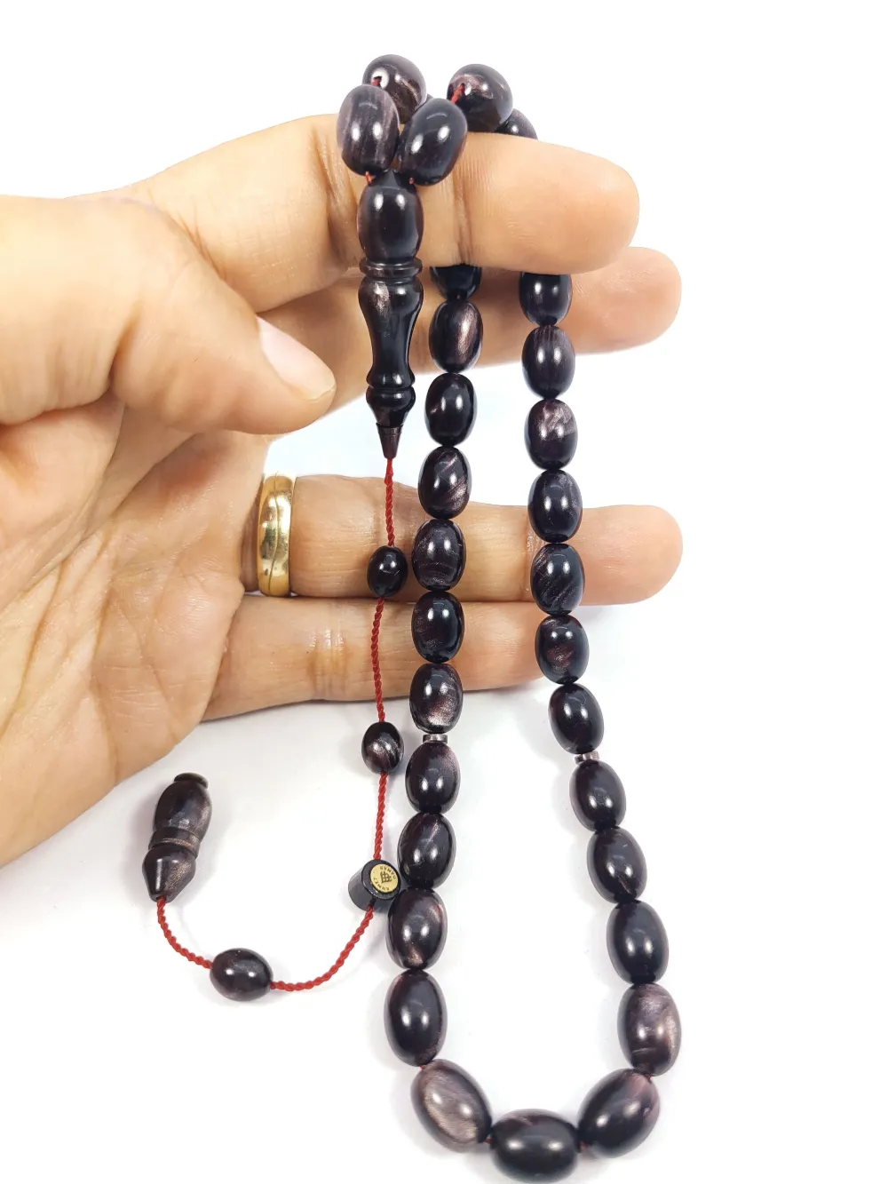 Ahmet Damar Usta Eseri̇ 0.6 Deli̇m İnci̇ Si̇yahı Sıkma Kehri̇bar küçük resim 5