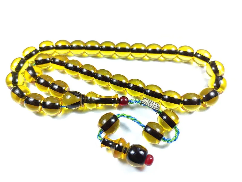 Mahmud Zeyzun Usta İşi̇ İmzalı Mühürlü  Sıkma Kehri̇bar küçük resim 3