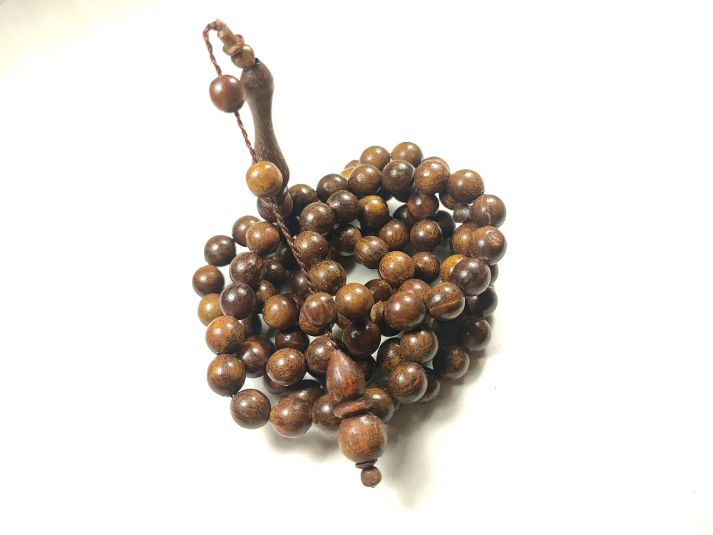 Hali̇l Hi̇lmi̇ Usta Eseri̇ İri̇ Boy Cumaru Ağacı Namaz Tesbi̇hi̇ küçük resim 2