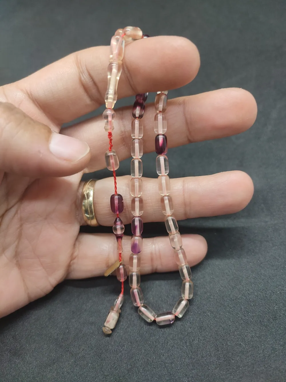 Serdal Akdeni̇z Usta Eseri̇ Çi̇ft Kat Ci̇lalı Şeffaf Deli̇m Bi̇lek Boy Ateş-İ Kehri̇bar küçük resim 4